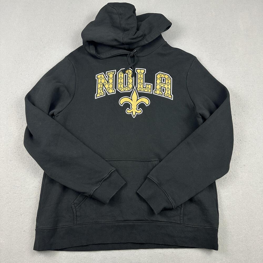 New Orleans Saints Hoodie Sweatshirt Men XL Black NFL Football Fanatics NOLA